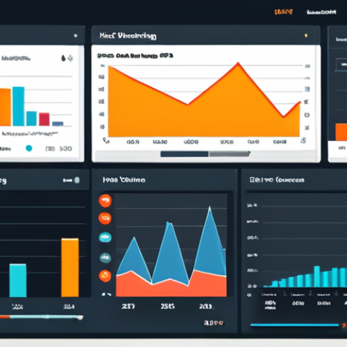 Home 11 ** A digital dashboard showcasing KPIs like website visitors, conversion rate, and CPA, with charts and graphs visualizing the data. The overall feel should be clean, modern, and professional, suggesting data-driven marketing.
**
