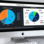**Predictive Analytics Dashboard:** A modern marketing dashboard displaying charts and graphs, highlighting conversion predictions, customer segmentation, and ROI optimization. Emphasis on clean data visualization and AI-driven insights.