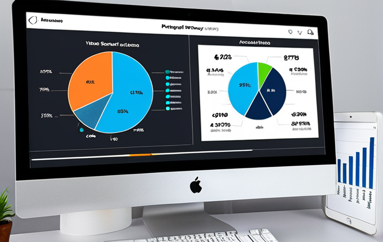 **Predictive Analytics Dashboard:** A modern marketing dashboard displaying charts and graphs, highlighting conversion predictions, customer segmentation, and ROI optimization. Emphasis on clean data visualization and AI-driven insights.