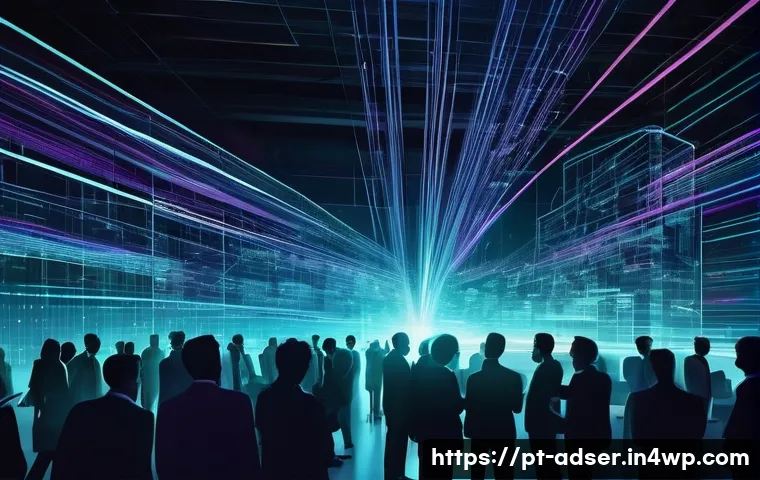 퍼포먼스 마케팅과 시장 동향의 변화 - **Prompt 1: Dynamic Digital Marketing Landscape with AI Integration**
"A vibrant, high-energy il...