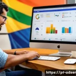 Home 18 퍼포먼스 마케팅의 중소기업 활용 방안 - A modern small business owner analyzing detailed customer profiles on a digital dashboard in a cozy ...